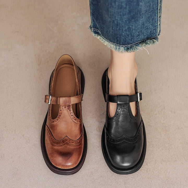 Talia | Risla Leather Mary Janes