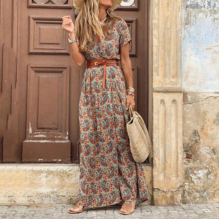 Talia | Maxi Ibiza Dress (Includes Belt)