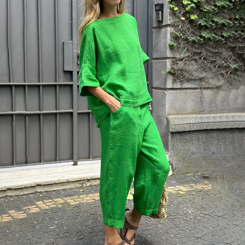 Talia | Casual Cotton-Linen Two-Piece Set