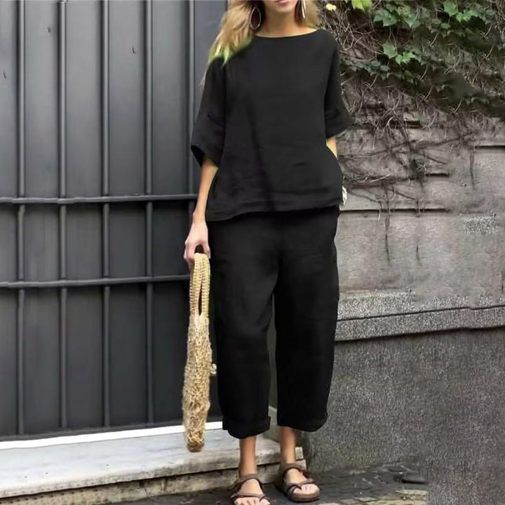 Talia | Casual Cotton-Linen Two-Piece Set
