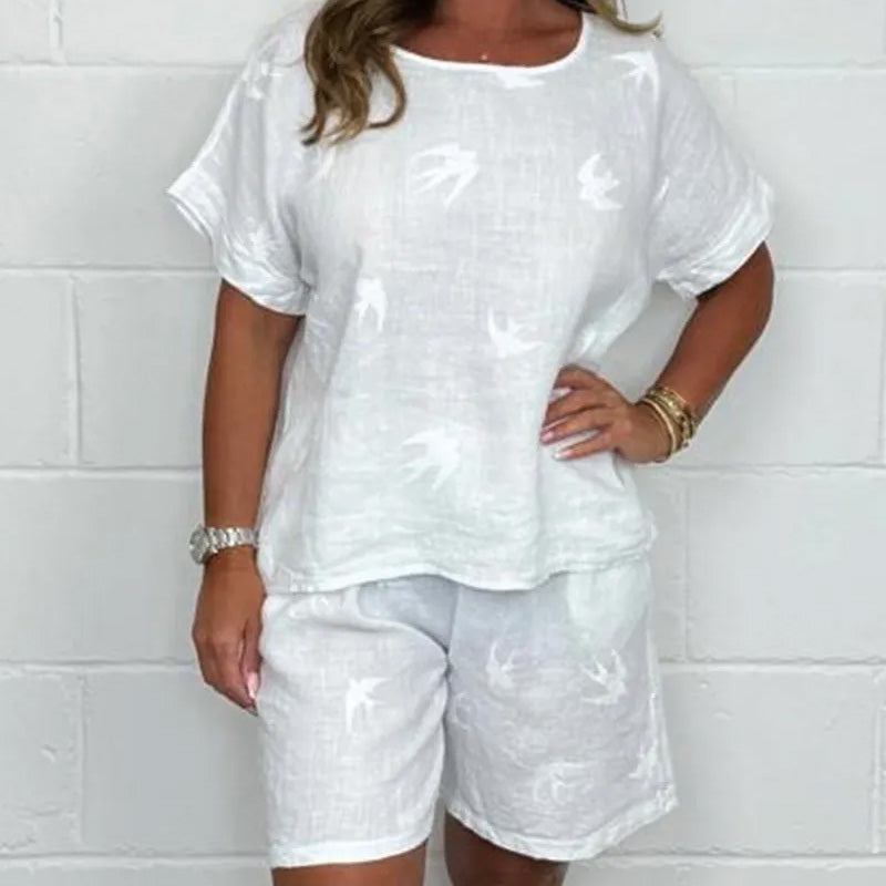 Talia | Breezy Printed Two-Piece Set