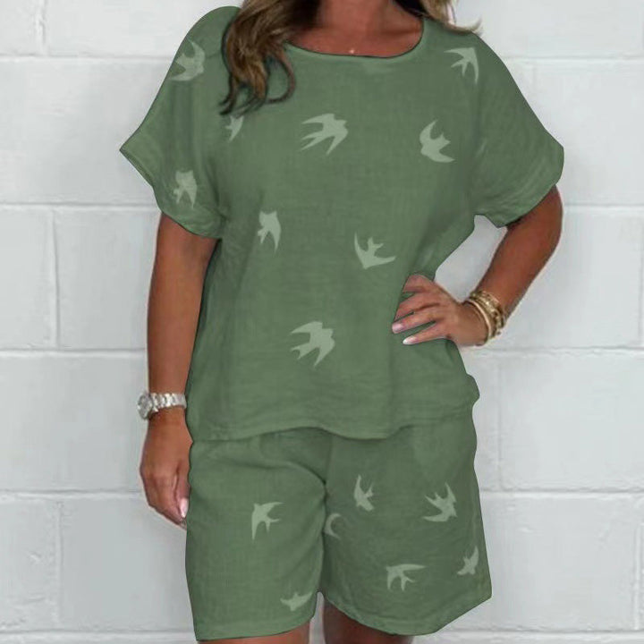 Talia | Breezy Printed Two-Piece Set