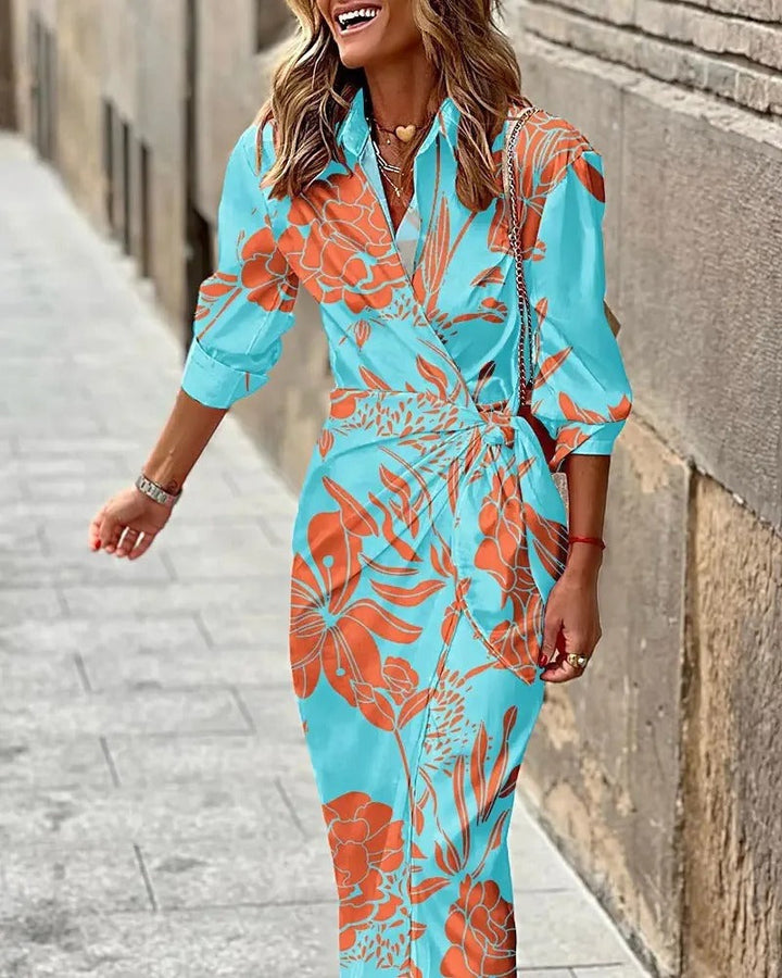 Talia | Printed Mid Length Dress
