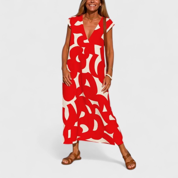Talia | Flowing V-Neck Dress