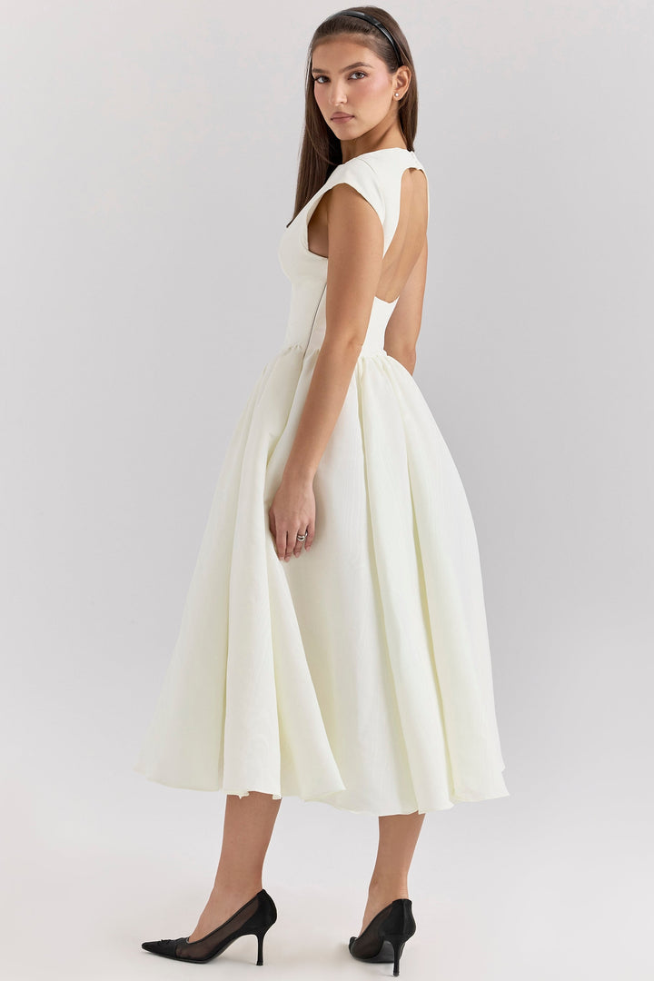 Talia | LUMI BACKLESS DROPPED SHOULDER DRESS